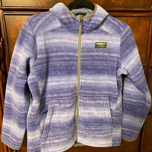 L.L.Bean Purple and White Hooded Jacket